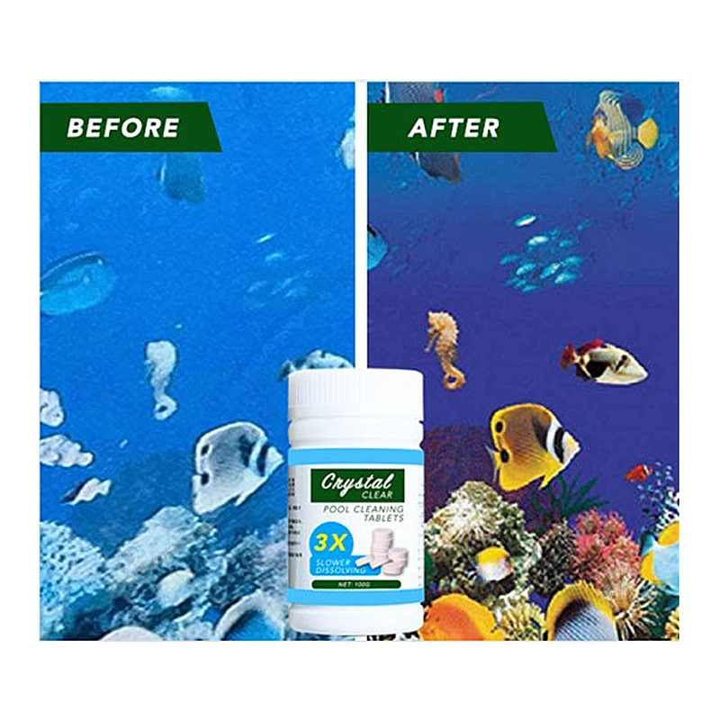 1 Bottle 100g Swimming Pool Cleaning Tablet Effervescent Disinfectant Chlorine Tablets Cleaner Tub Purifier Against Bacteria | Мать и