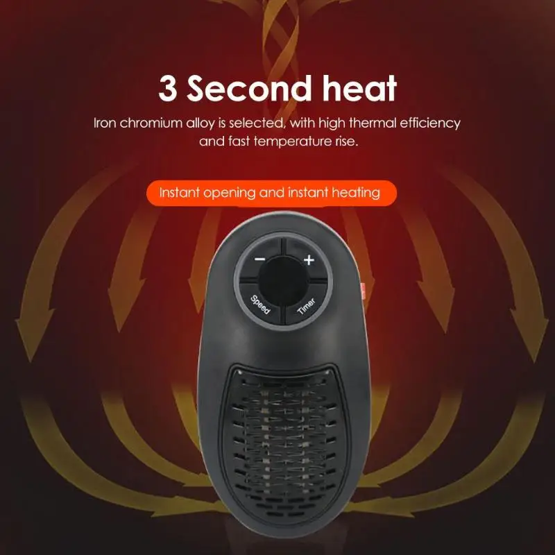 Портативный электрический обогреватель настенный ГРМ тепловентилятор 3 секунды