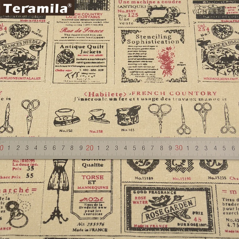Вышивание Материал tissu мультфильм рисунок скатерти Подушка сумка Шторы Подушка teramila Текстиль для дома из хлопка и льна Ткань