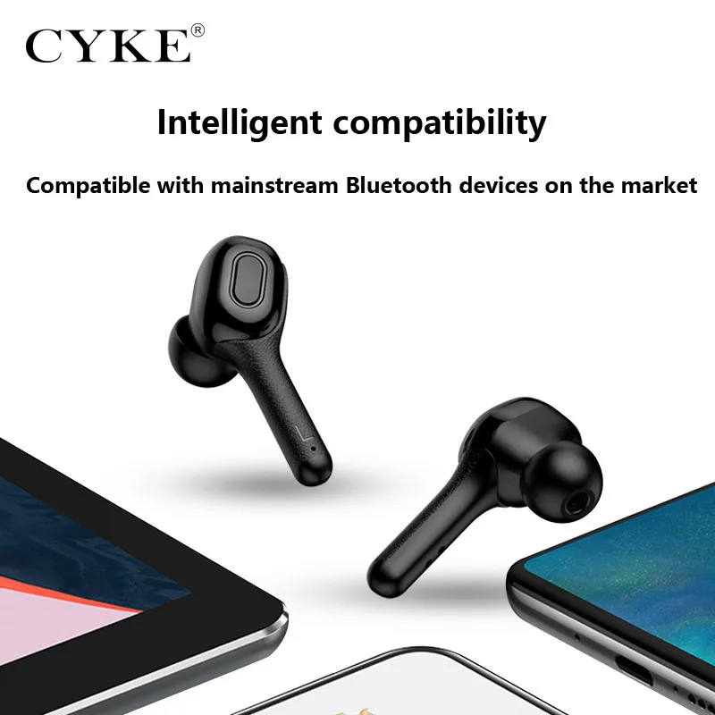 Беспроводная смарт-гарнитура CYKE Bluetooth-гарнитура TWS с цифровым дисплеем и зарядкой