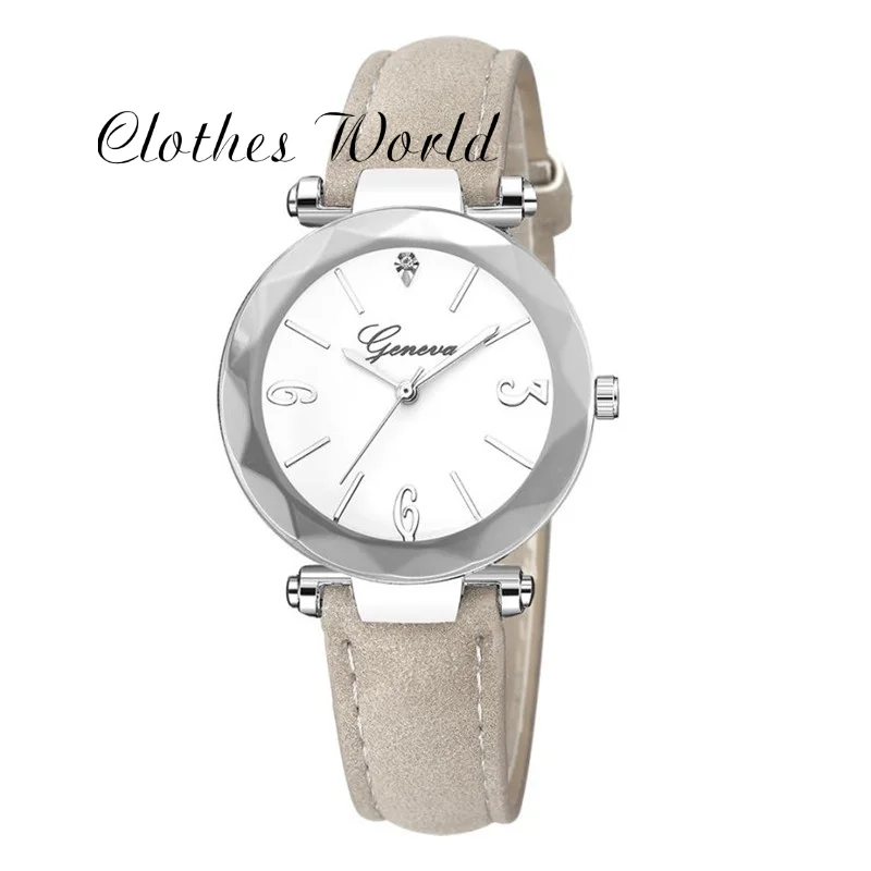 Модные новые женские наручные часы с кожаным ремешком из сплава Роскошные