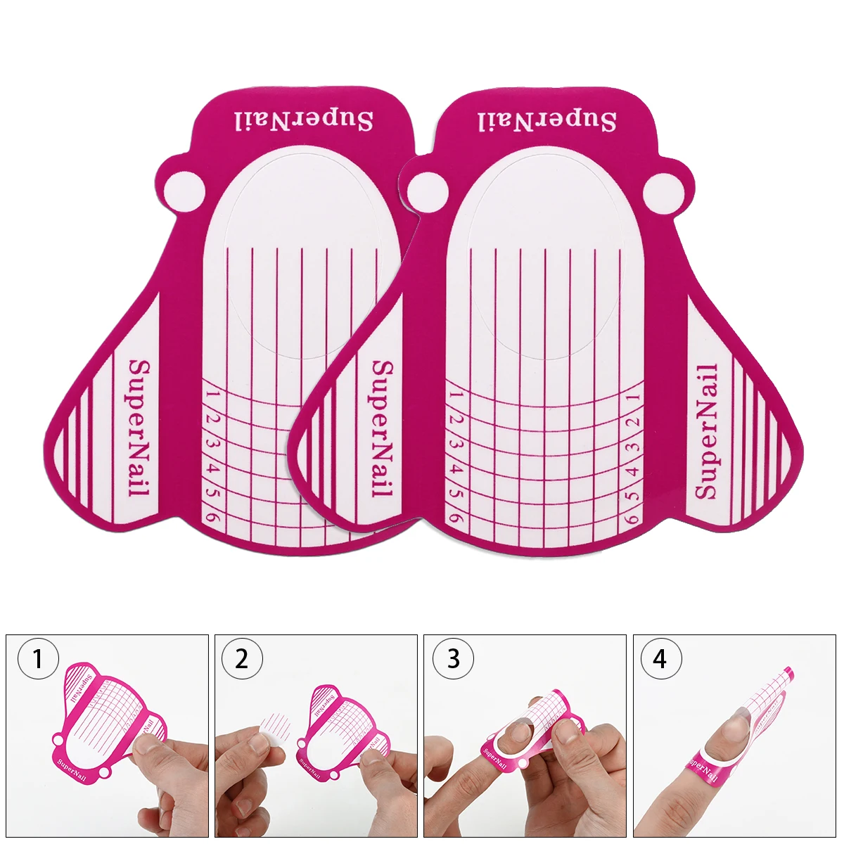 

100pcs Nail Extension Guide Tape Nail Art Tips Extension Form Acrylic UV Gel DIY Manicure Tool Manicure paper tray TLSM