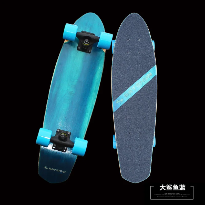 

Professional Maple Skateboard Fashion Longboard Shape Street Skateboard Drift Freestyle Deskorolka Entertainment BY50HB