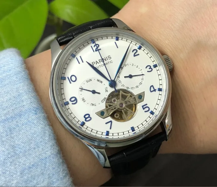 Мужские часы с сапфировым стеклом или минеральным 43 мм|steel stainless|steel 316steel man |