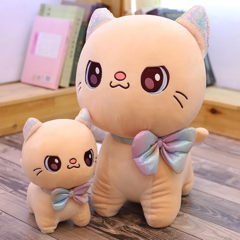 

Cat plush toy cute doll sleeping in bed small pillow doll birthday gift girl