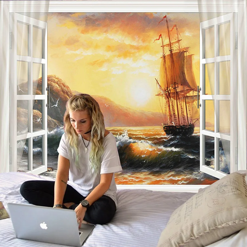 Настенный гобелен в богемном стиле с 6 узорами из 100% полиэфирного волокна