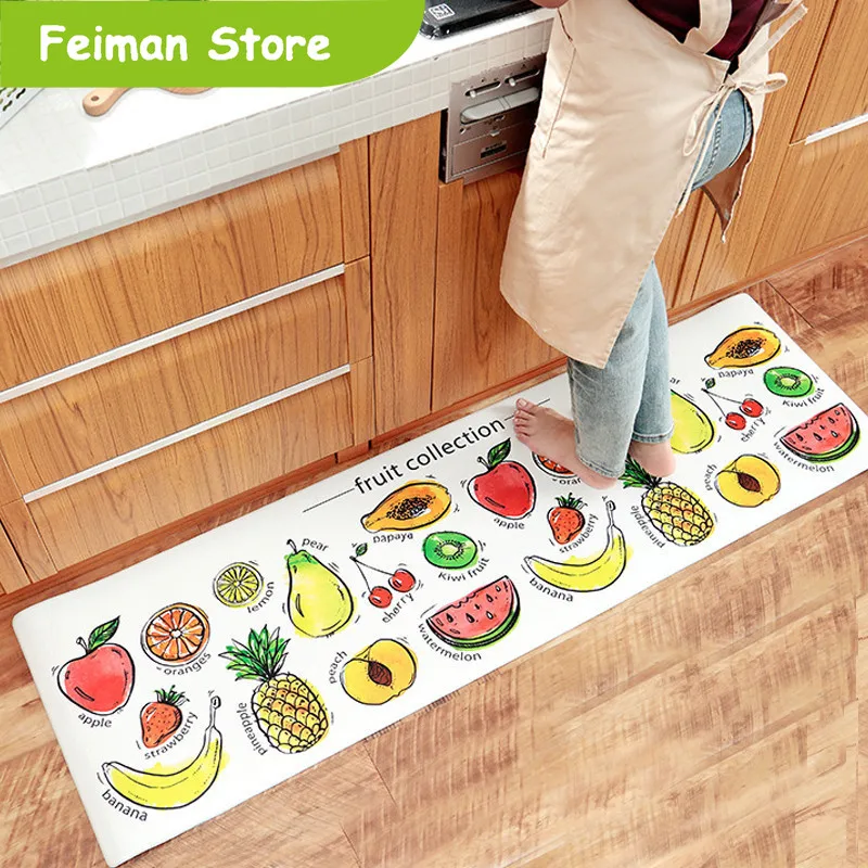 Кухонные ковры ПВХ кожаный напольный коврик коврики водонепроницаемый
