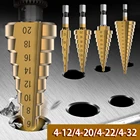 Набор ступенчатых Сверл из быстрорежущей стали, 3-12 мм, 4-12 мм, 4-20 мм, 4-22 мм, 4-32 мм