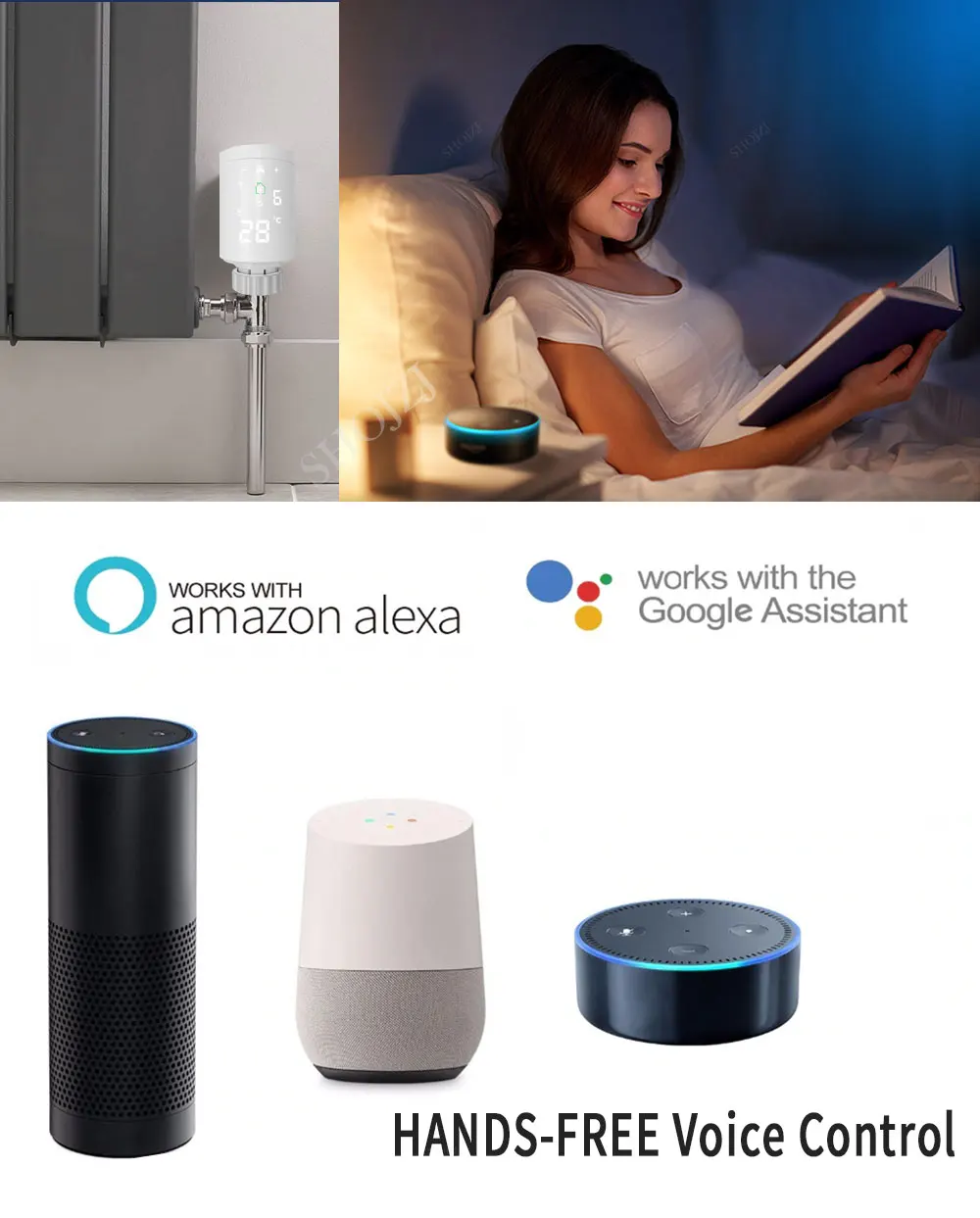 2021 OEM производство Tuya Smart Zigbee3.0 умный термостатический клапан радиатора для