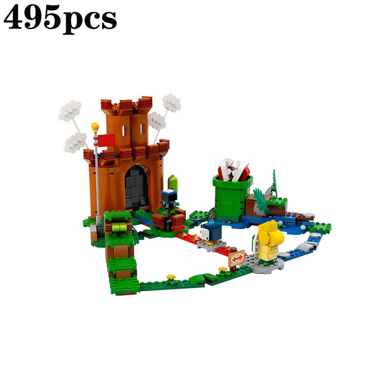 

2021 new classic game red hat plumber model fortress set building blocks assembling toys children birthday gifts boys and girls
