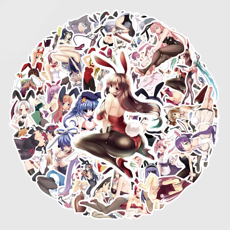 

10/30/50PCS Super Sexy Bunny Girl Graffiti Sticker Fridge Sticker Car Dead Flying Bike Waterproof Decorative Cartoon Sticker