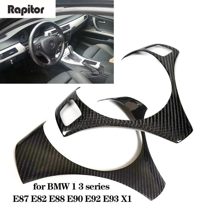 

Hi-end Stick On Carbon Fiber Steering Wheel Trims Interior Mouldings Stiker Trims For BMW 1 3 Series E87 E82 E88 E90 E92 E93 X1