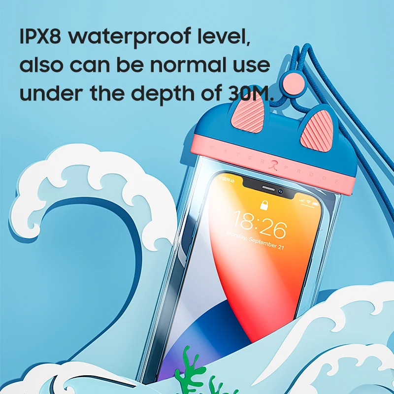 Benks FS02 IPX8 7 дюймов ниже iPhone Универсальная водонепроницаемая сумка Huawei Xiaomi Android