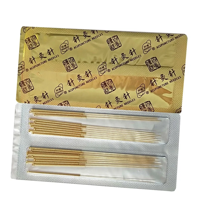HUANQIU китайские позолоченные иглы для иглоукалывания золота 20 шт. | Корсеты и