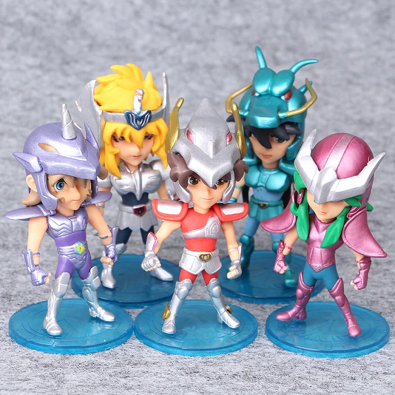 

5Pcs/Set 10cm Seiya Action Figures Knights of the Zodiac Doll Janpaness Anime Cartoon Toys Kids Christmas Gifts