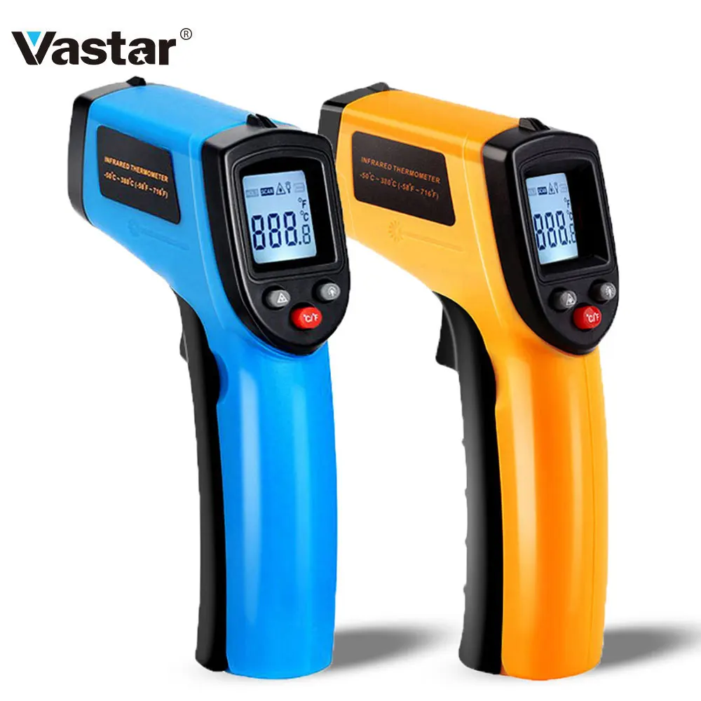 Vastar цифровой GM320 инфракрасный термометр Бесконтактный измеритель температуры пирометр ИК лазерный точечный пистолет-50~ 380 Цельсия