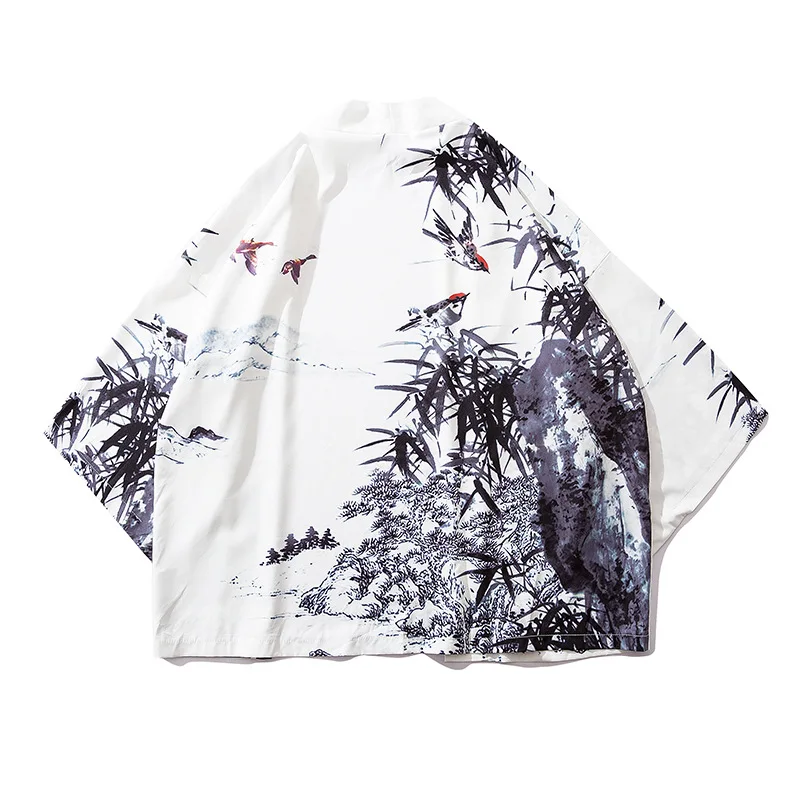 color 9 Кимоно халат Haori японский Азиатский китайский одежда для мужчин унисекс Дракон юката Ретро вечерние Большие размеры Tangsuit свободные Япония Мода - Цвет: color 9