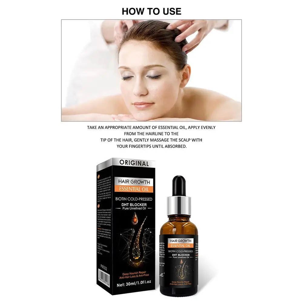 

Hair Growth Essential Oil Promote Hair Regrowth Essence Repair Bifurcation Frizzy Perm Hair Loss And Damaged Hair Care Essential