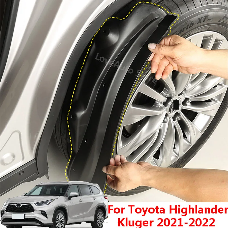 

For Toyota Highlander Kluger XU70 2021 2022 Car Fender Mudguard Refit Rear Tire Fender Wheel Lining Fender Accessories Cover