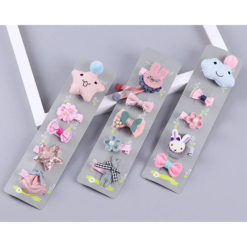 5 шт./компл. ручной работы заколки для волос девочек маленькой девочки детские