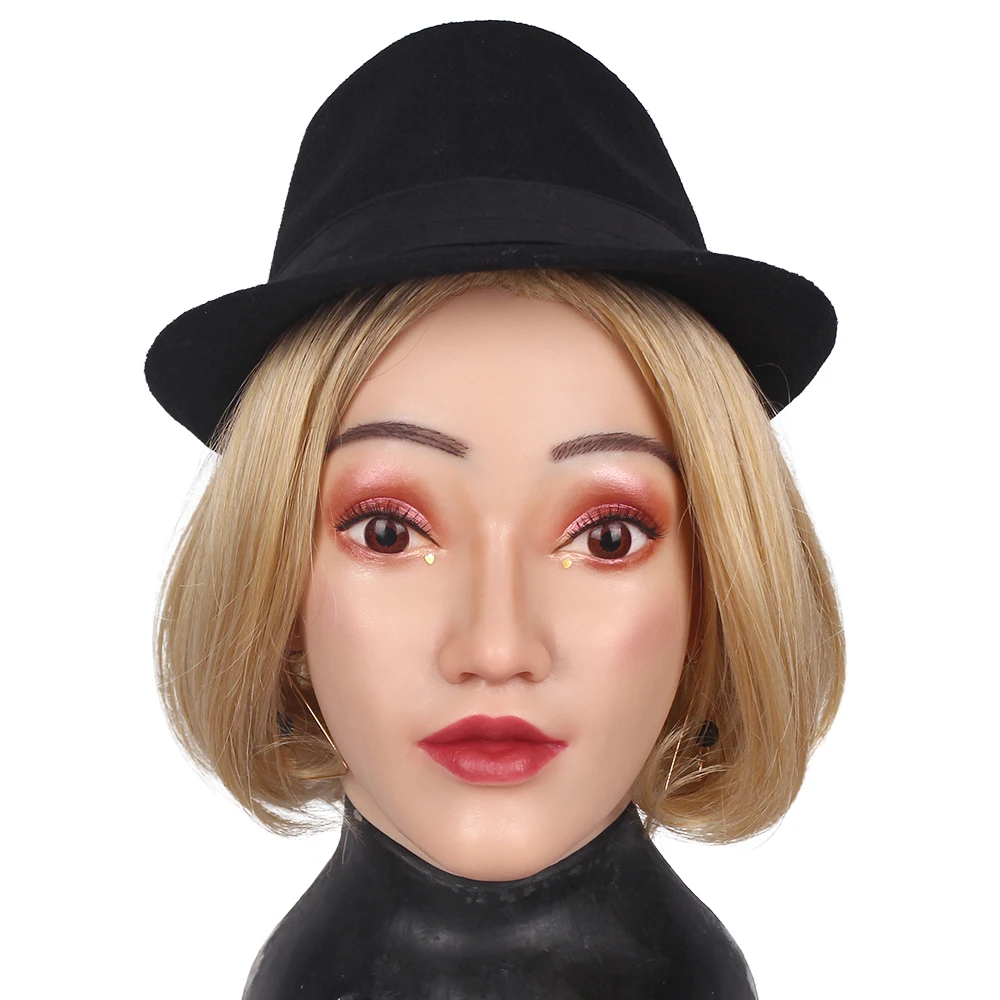 Женская маска для лица с ангелом Эльзой силиконовая трансвеститов