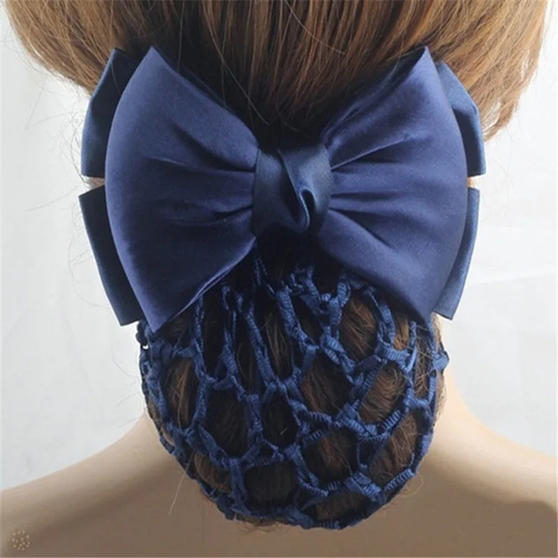 

Lady Bow Barrette Hair Clip Net Cover Bowknot Net Hairpin Hairgrips Hair Accessories