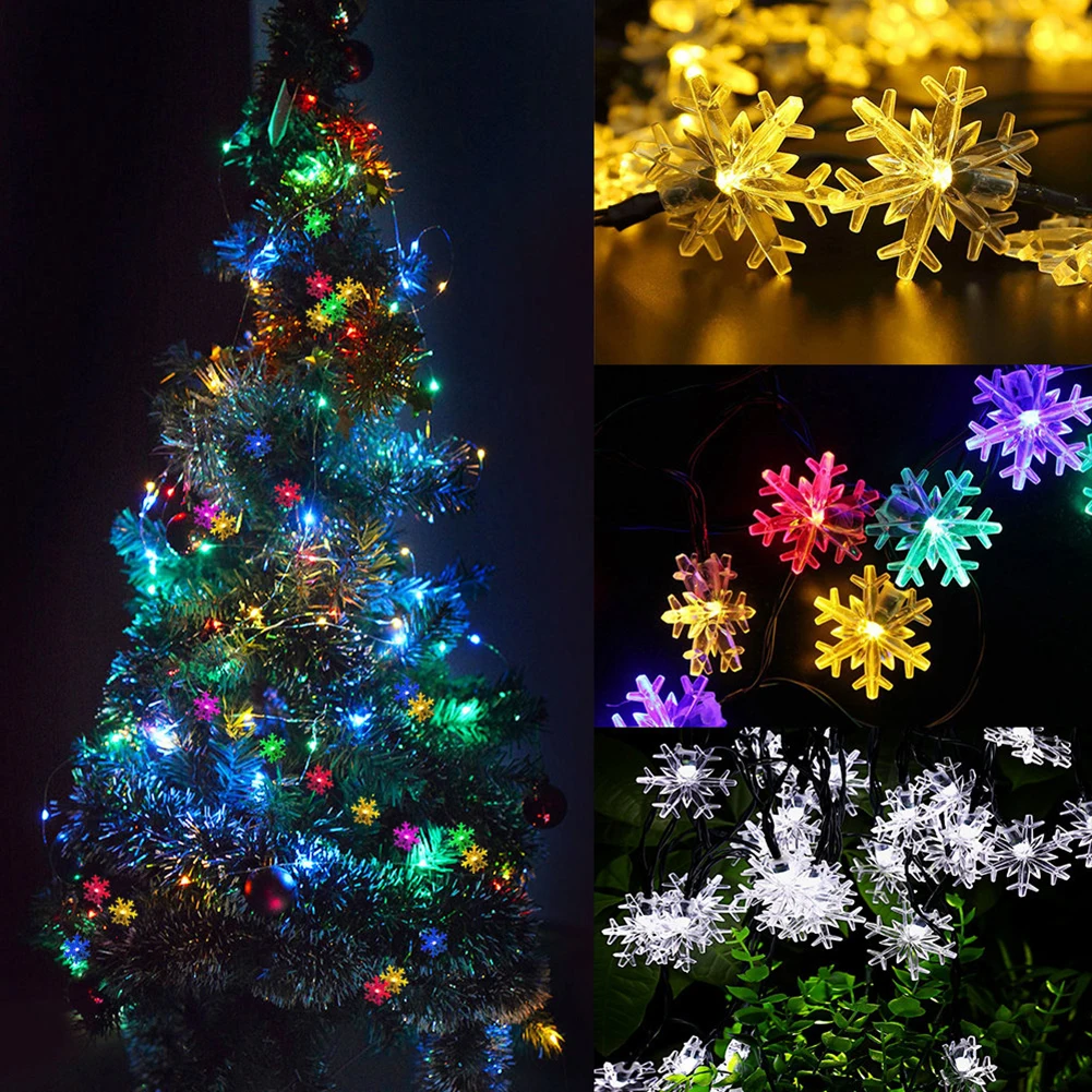 

Wedding Home Indoor Decoration LED Snowflake String Light Christmas Garland Fairy LED Light Lanterns Ornaments