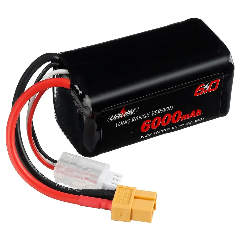 

URUAV VTC6 2S 7.4V 6000mAh 15/30C 2S1P LR Li-ion Lionpack Battery XT60 Plug for RC Racing Drone Quadcopter Spare Parts
