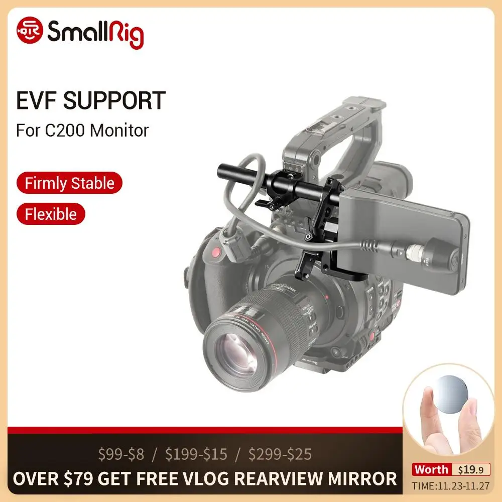SmallRig 360 градусов Поддержка EVF для монитора Canon C200 с стержнем 15 мм и рейкой NATO