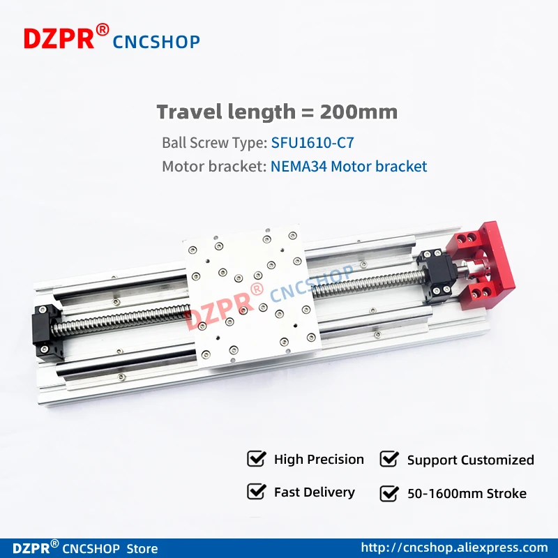 Длина хода 200 мм линейный сценический слайд с Nema34 _ для части CNC линейная система