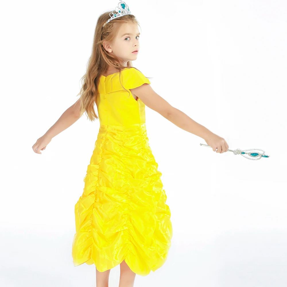 Платье для девочек одежда платье принцессы Снежной королевы нарядное Эльзы