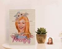 personalized cotton princess caricature of authentic desktop wood pallet %c3%a7er%c3%a7eve 2
