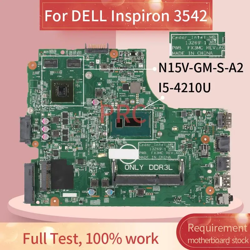 Женская модель 08YP1D для DELL Inspiron 3442 3542 дюйма материнская плата ноутбука 13269 1 SR1EF Φ