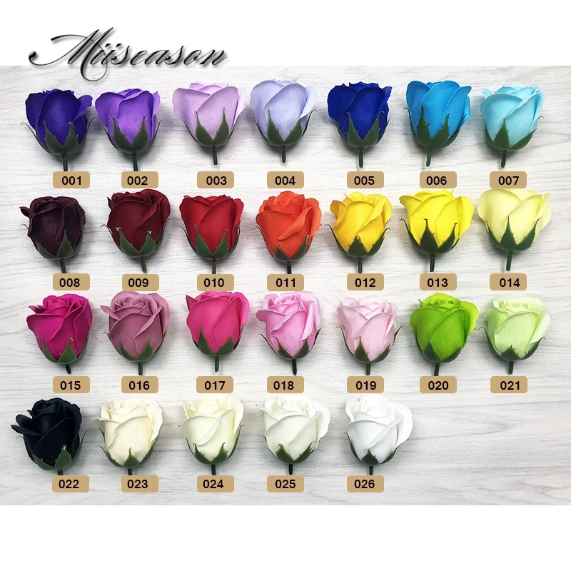 new dia 4 5cm cheap soap rose heads beauty wedding valentines day gift wedding bouquet home decoration hand flower art 26 color free global shipping