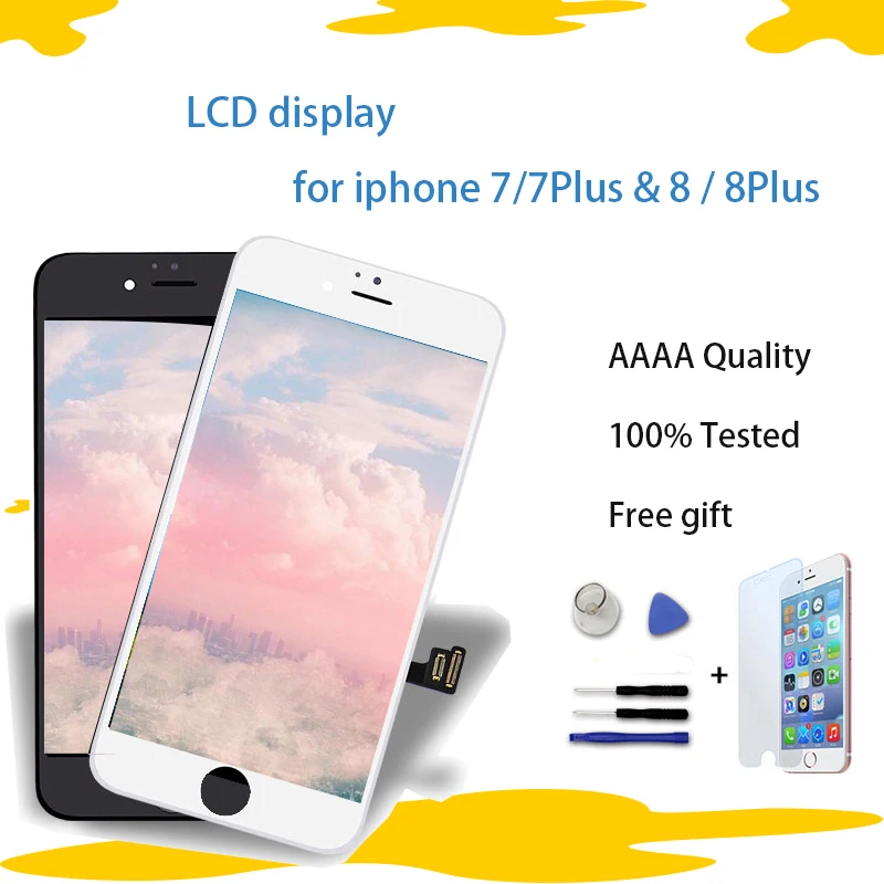 ЖК дисплей для iPhone 7 7Plus 8 8Plus с сенсорным экраном в сборе 100% качество|Экраны