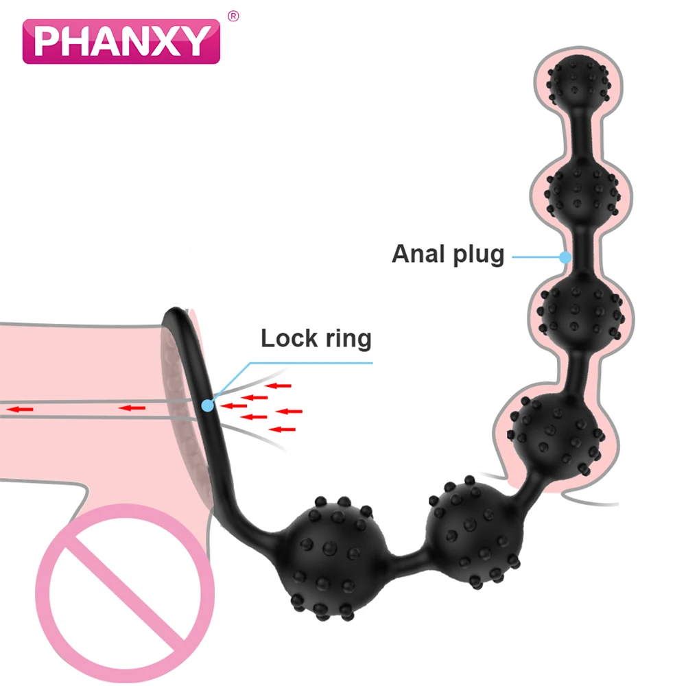 PHANXY силиконовая чайная анальные шарики Анальная пробка интимные игрушки для