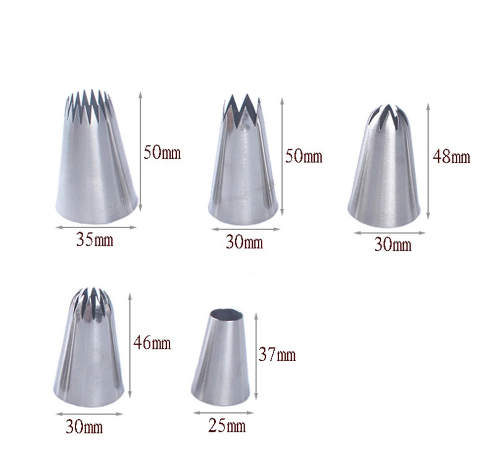 5 шт. большие металлические крем торт украшения Советы Набор кондитерских