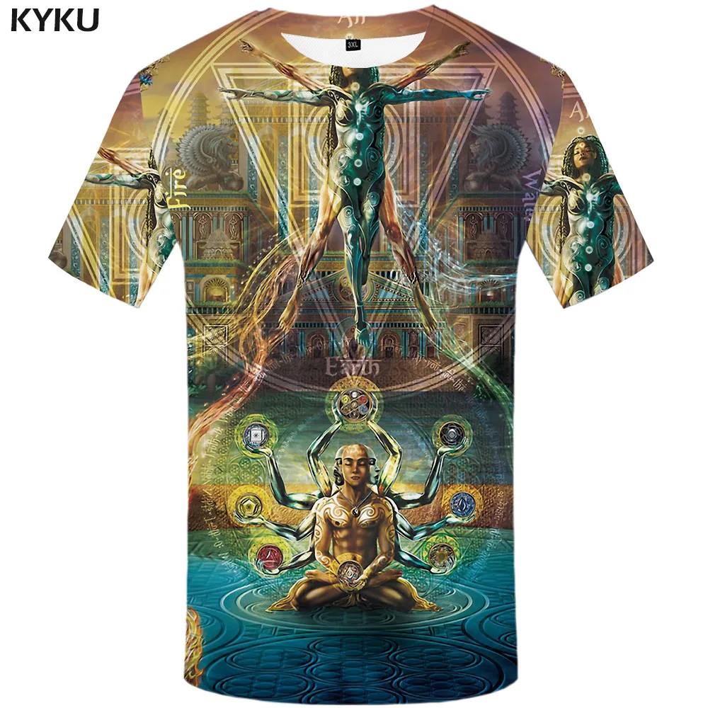 Футболка мужская с 3d-рисунком ангела цветная смешная рубашка рисунком одежда для