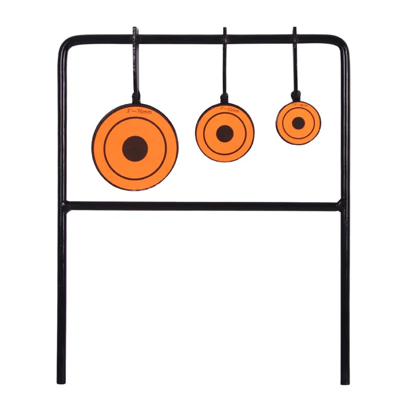 

New Self Resetting 3Targets Spinning Air Gun Shooting Metal Target with Ground Spikes Set For Practice/Playing Paintball