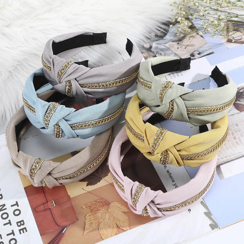 Haimeikang Лоскутная повязка на голову с блестками оранжевые повязки для женщин