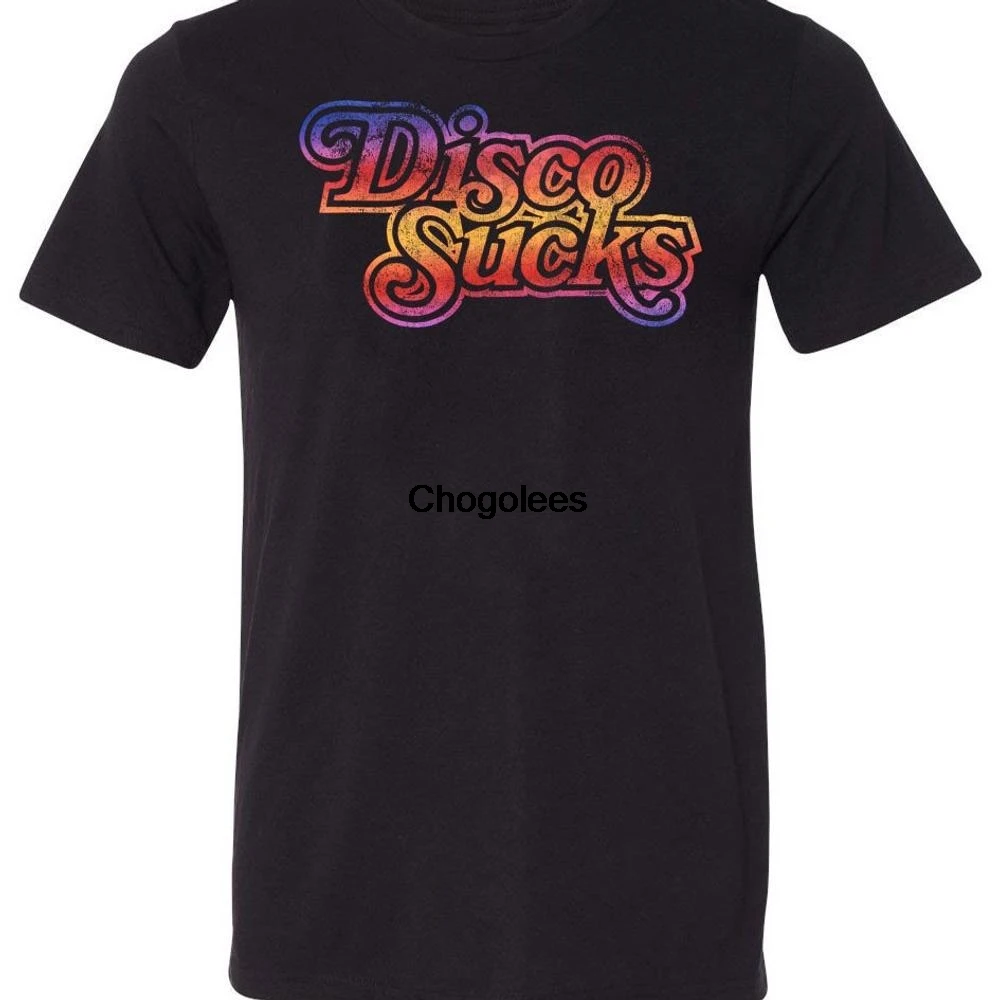 Диско отстой! Футболка с коротким рукавом в стиле рок-н-ролл | Мужская одежда