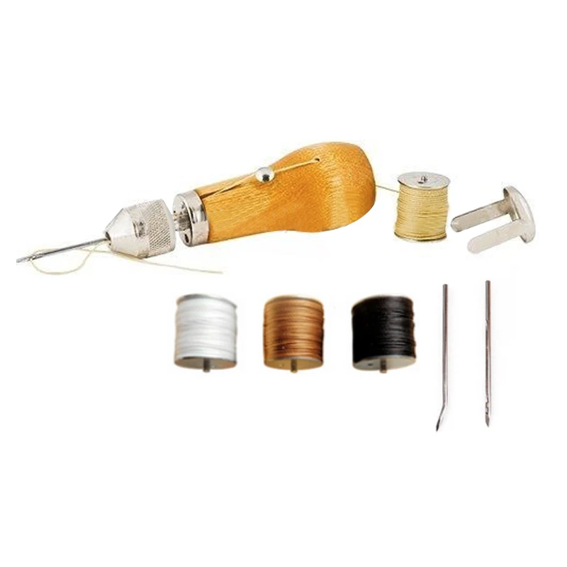 Кожаная швейная машина с вощеной нитью для ручного шитья инструмент кожи краевой