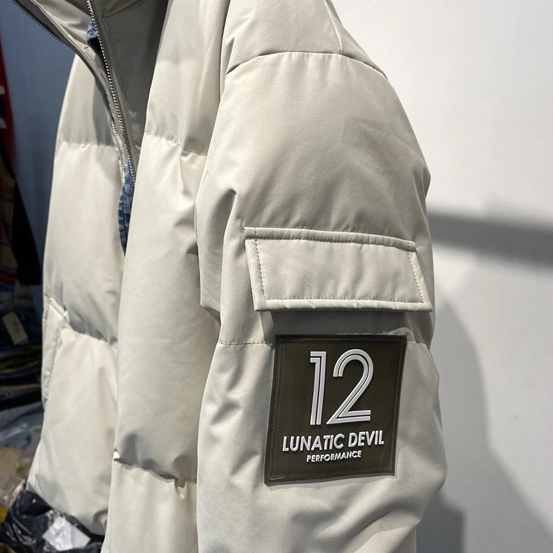 Мужской зимний пуховик короткая Модная парка утепленная теплая верхняя одежда