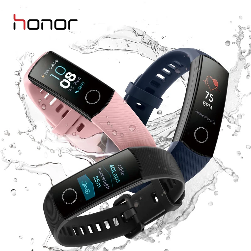 Смарт-браслет huawei Honor Band 4, 0,95, сенсорный экран, обнаружение пульса, мониторинг сна, 50 м, водонепроницаемая, носимая стандартная версия