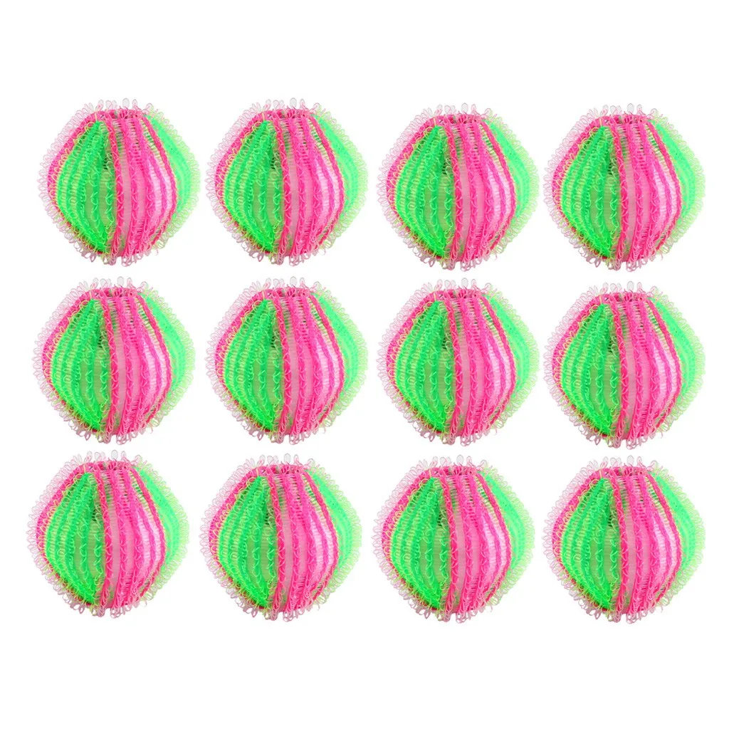 

12pcs Nylon Laundry Ball Decontamination Washing Machine Washing And Protecting Ball Sticking And Removing Hair Removal Cleaning