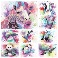 5d diy diamond painting panda horse dog full drill embroidery mosaic color animals cross stitch kits home decor gift art picture