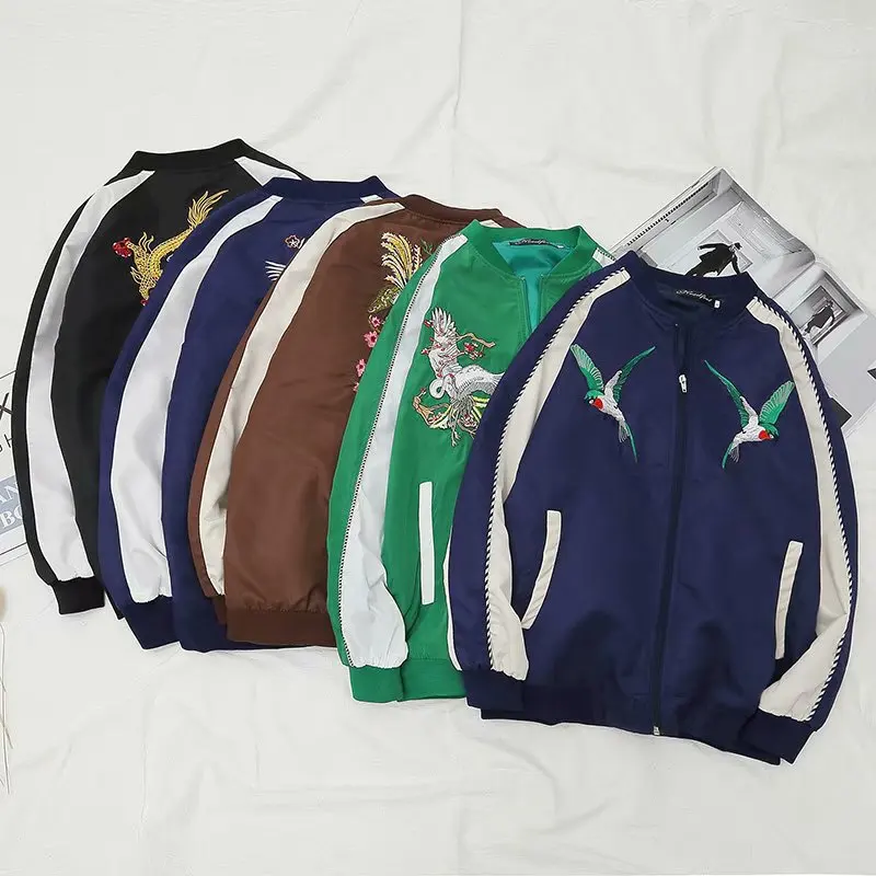 Японский с вышивкой разных цветов бейсбольная форма одежда для мужчин и женщин