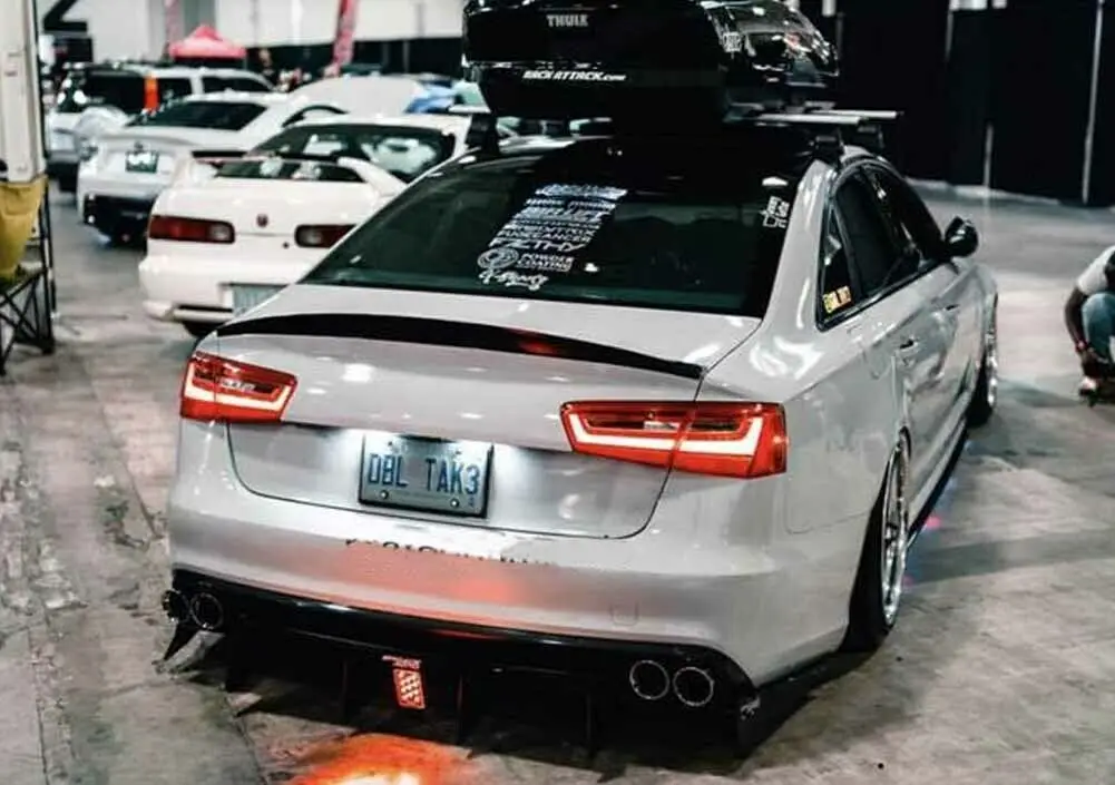 A6 HK стиль углеродное волокно задний спойлер крыло для Audi S6 4 двери 2007-2016 |