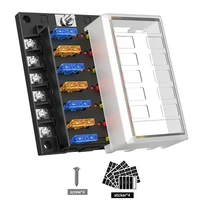 35 hot sales 12 way fuse box holder with led light short circuit indicator car boat accessory