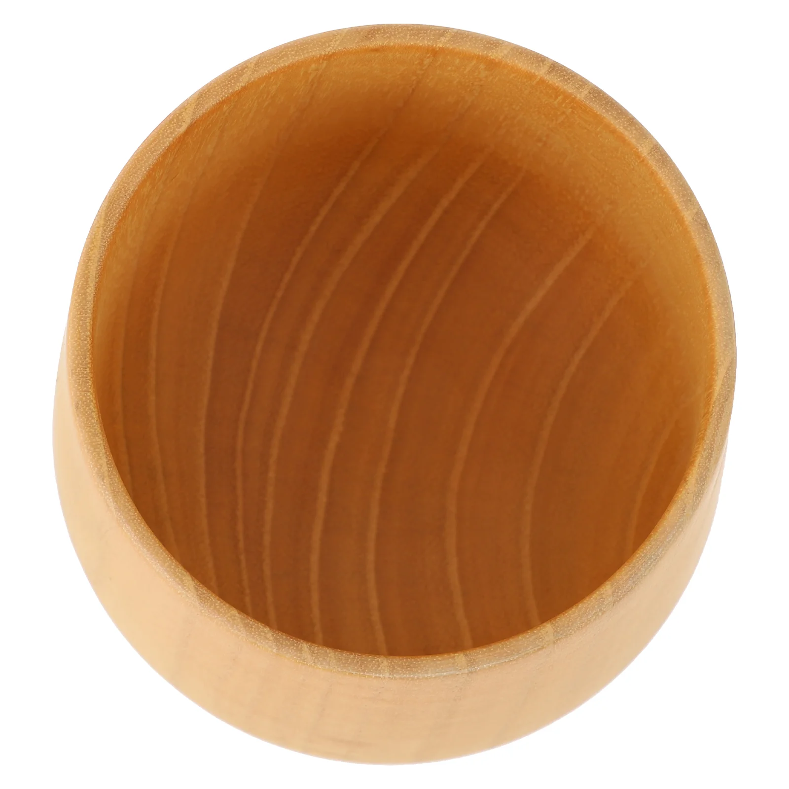 

1pc Japanese-style Wooden Cup Practical Tea Cup Round Cup for Home (Khaki)